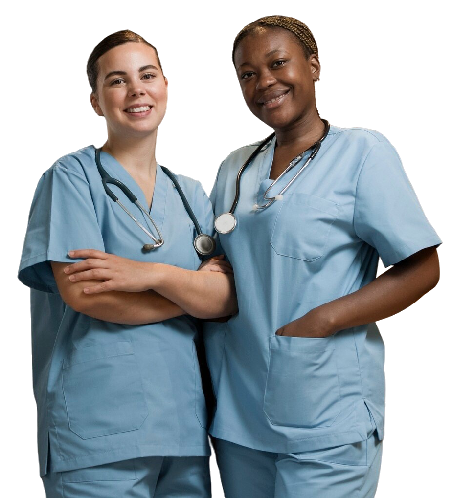 two-female-nurses-working-clinic-scrubs-1